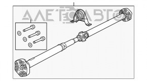 Driveshaft for a 09-23 Dodge Challenger 3.6 rwd automatic transmission type 1