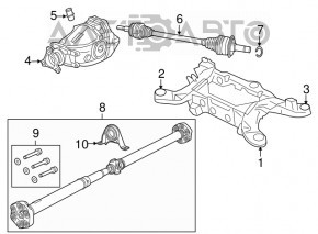 Driveshaft for a 09-23 Dodge Challenger 3.6 rwd automatic transmission type 1