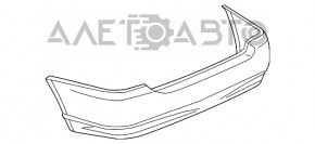 Rear bumper bare Toyota Corolla e15 06-07 silver dented, torn, fasteners torn