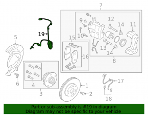 ABS sensor front right Kia Forte 19-24