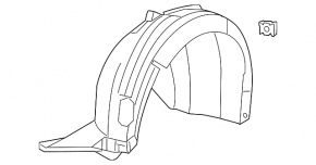 Front right fender liner VW Jetta 11-14 USA