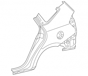 Quarter wing rear left Toyota Prius V 12-17