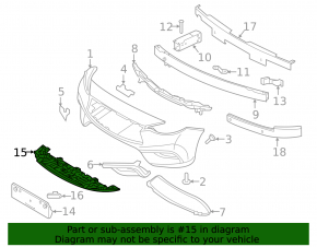 Front Bumper Guard Infiniti QX30 17-19
