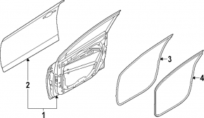 Hyundai Ioniq 5 22-24 front right door