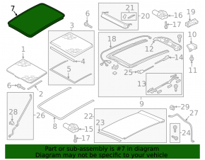 Panorama seal for VW Touareg 11-17