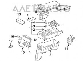 Lexus RX300 98-00 Underhood Fuse Box