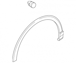 Rear right wing arch trim Audi Q3 19-