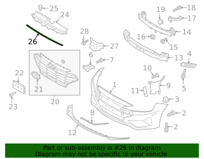 Front bumper seal hood-bumper Hyundai Elantra AD 19-20