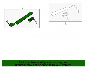 Roof lining right Kia Niro 17-22 under the railing, two parts