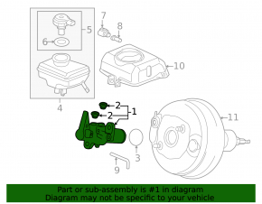 Master brake cylinder with reservoir Audi A4 B8 08-12 prerest