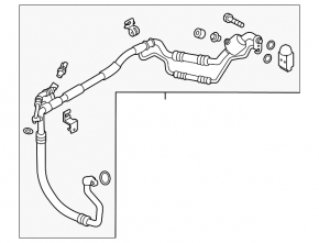 Air conditioner tube heater-condenser Kia Forte 4d 14-16 prerest 1.8