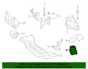 Left engine mount Mercedes C-class W206 300 22-23 2.0