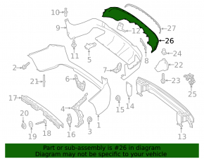 Rear bumper lip trim Mercedes GLC 300/350e/43 16-19 structure without muffler tips, silver