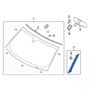 Front pillar trim right Ford Flex 09-19
