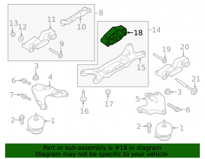 Rear gearbox mount for Ford Mustang mk6 15-22 3.7