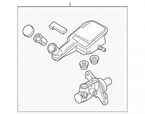 Brake master cylinder with reservoir Nissan Versa Note 13-19 automatic transmission