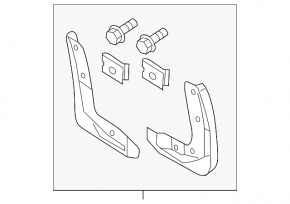 Mudguard front left Lincoln Nautilus 19-23