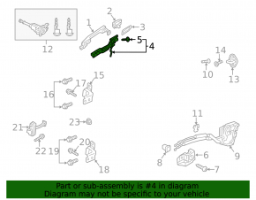 Mazda 6 14-21 front right door handle mechanism