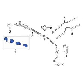 Parking sensors rear Ford Edge 19-24 without ring