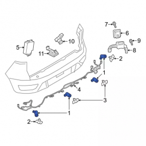 Parking sensors rear Ford Edge 19-24 without ring
