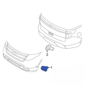 Parking sensors rear Ford Edge 19-24 without ring