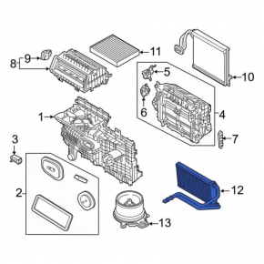 Ford Mustang Mach-E 21-23 Heater Radiator