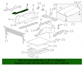 Upper right arch trim trim Jaguar F-Pace X761 17- black