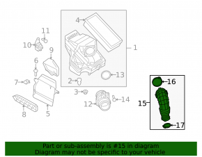 Air duct for manifold Audi A4 B8 08-16 2.0T