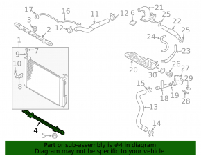 Radiator bracket lower Lexus RX400h 06-08 metal