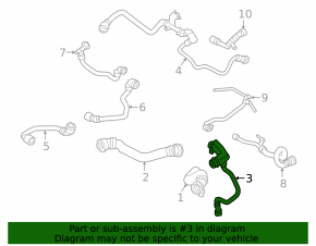 Cooling system hose BMW 5 G30 18-20 4.4T