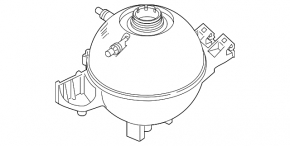 Expansion tank for BMW X3 G01 18 cooling system - large, with cap