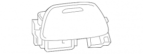 Cadillac CTS 14 center console pocket box - leather, black, scratches