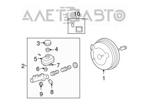 Subaru Outback 10-14 brake master cylinder with reservoir