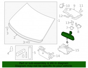 Interior mirror Volvo XC90 16-22 auto-dimming