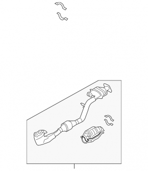 Left exhaust manifold with catalytic converter for Subaru B10 Tribeca