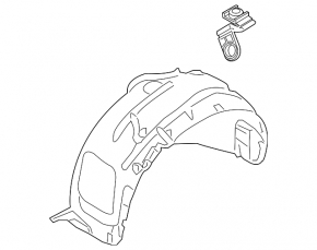 Front left fender liner for Audi Q7 4L 10-15