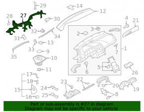 Under-torpedo pipe reinforcement Audi Q7 4L 10-15