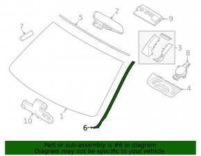 Right windshield molding for BMW X6 G06 20-25