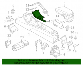 BMW X1 F48 20-22 center console trim