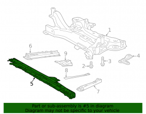 Front beam reinforcement Lexus CT200h 11-17 rusty, dented