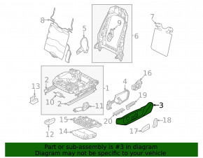 Volkswagen ID.4 21-22 passenger seat control trim for electric