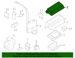 Mini Cooper F56 3d 14- underhood fuse box cover