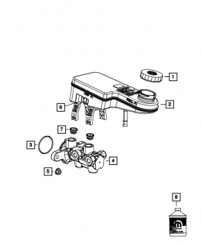 Master Brake Cylinder with Reservoir Dodge Journey 11-