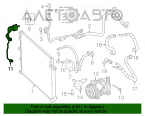 Air conditioner tube to condenser Chrysler 200 15-17 2.4