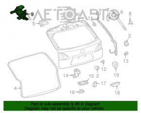 Lexus RX350 RX450h 10-15 tailgate motor drive