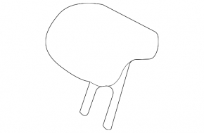 3rd row rear center headrest for Toyota Sienna 21-26, gray fabric, dry cleanable