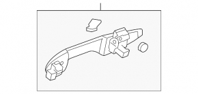 Outside rear left door handle for Acura MDX 07-13