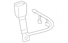 Lexus CT200h 16-17 passenger seat belt latch, black, with sensor