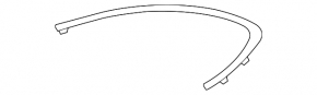 Upper rear left door molding Lexus IS250 IS350 06-13 chrome