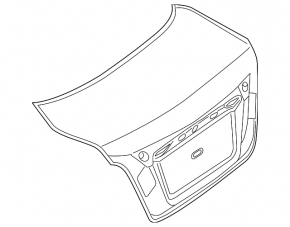 Trunk lid Nissan Altima 13-15 pre-rest under spoiler graphite KAD
